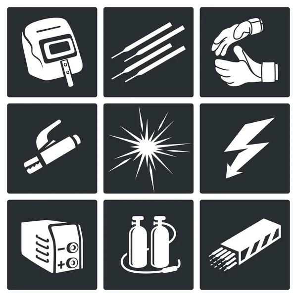 Welding icon set — Stock Vector