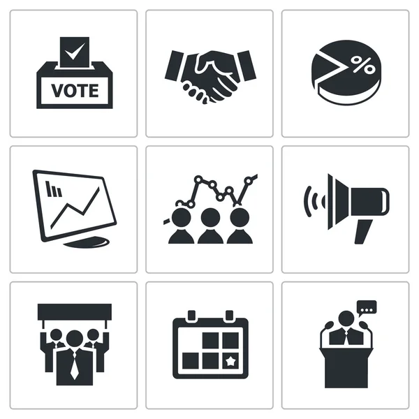 Political Election Icons collection — Stock Vector