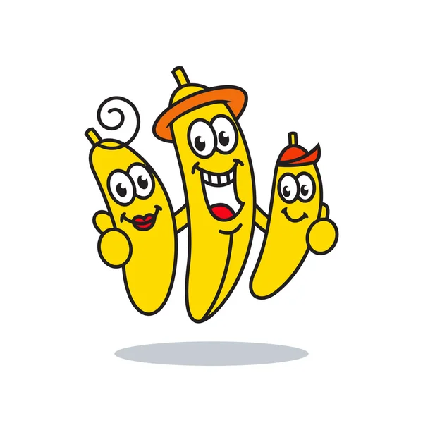 Bananas de la familia signo — Vector de stock
