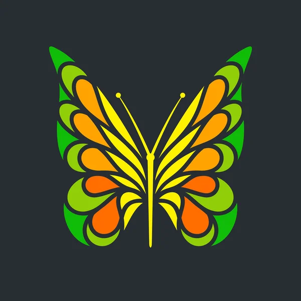 Signo de mariposa colorido — Archivo Imágenes Vectoriales