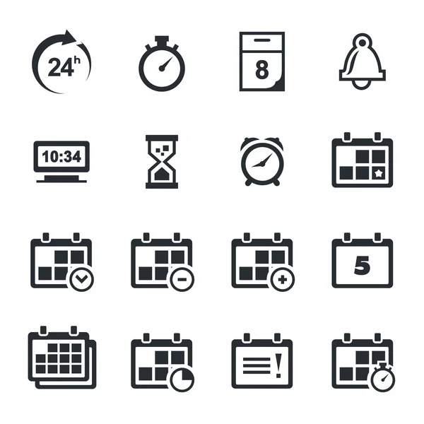 Saat, takvim Icons set
