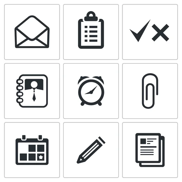 Business office icons — Stock Vector