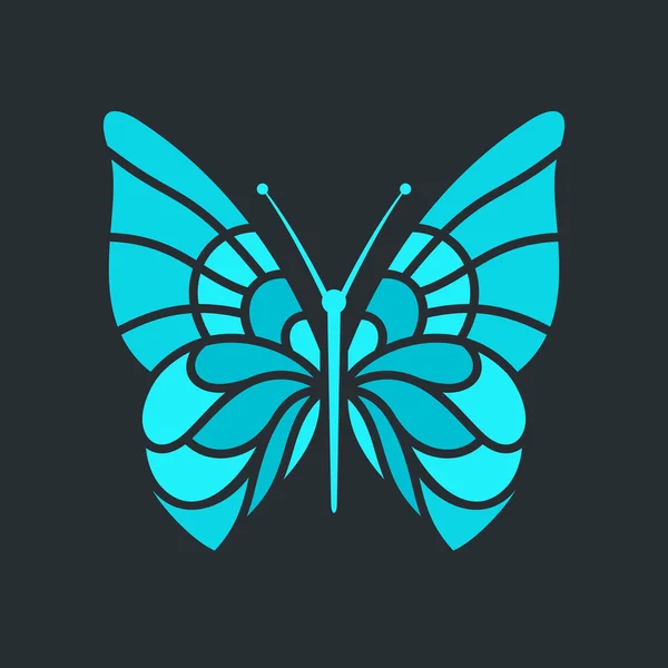カラフルな蝶の記号 — ストックベクタ