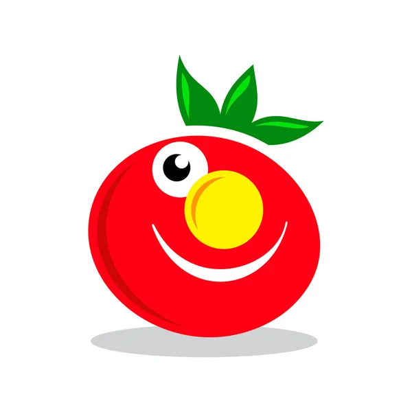 Smile Character tomato sign — Stock Vector