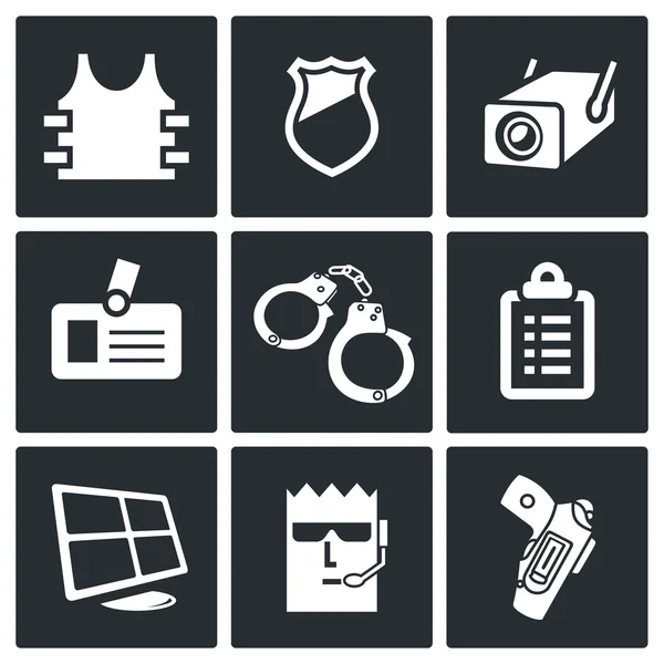 Security, gurading  Icons set — Stock Vector