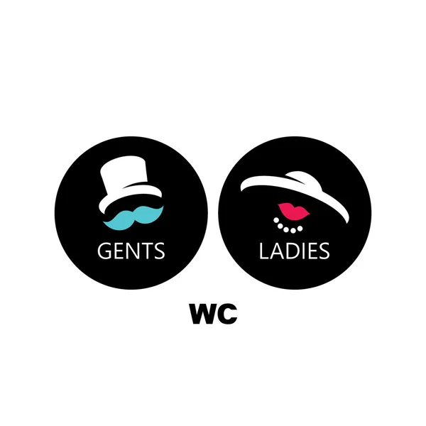 WC, toilet sign, icons — Stock Vector