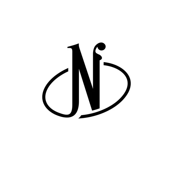Letra de firma N, icono — Vector de stock