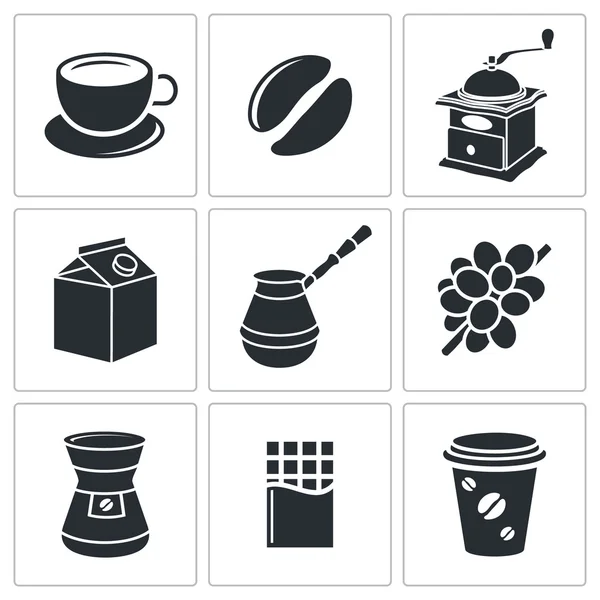 Coffee drinking icon collection — Stock Vector