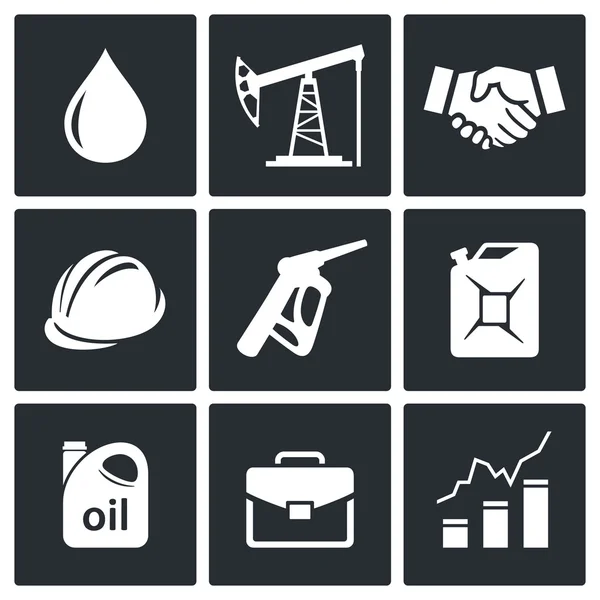 Icônes de l'industrie pétrolière — Image vectorielle