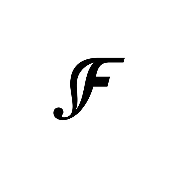 Firma lettera F — Vettoriale Stock