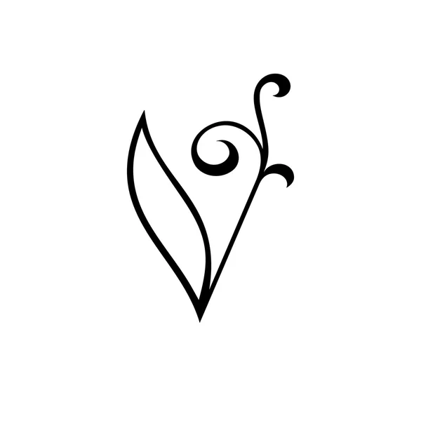 Аннотация Sign letter V — стоковый вектор