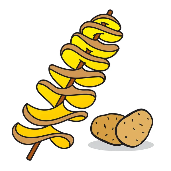Fast-Food-Kartoffelchips — Stockvektor