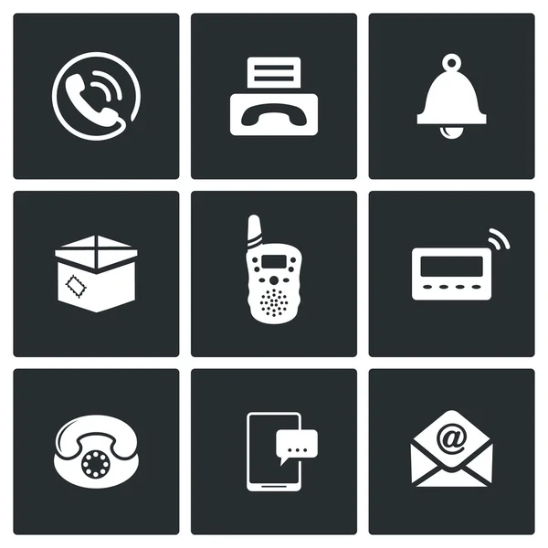 Communication technology Icons set — Stock Vector