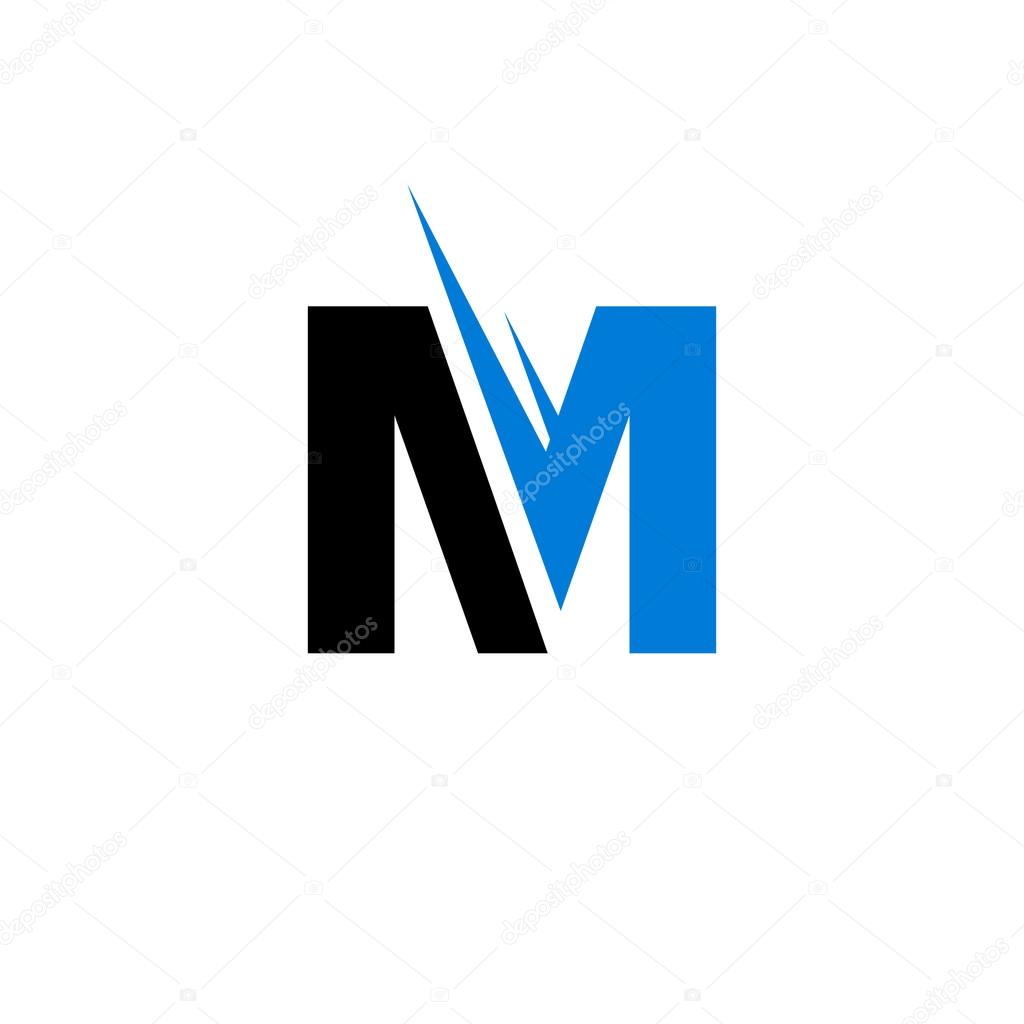 Sign of   letter M, icon. Branding identity corporate logo isolated on white background