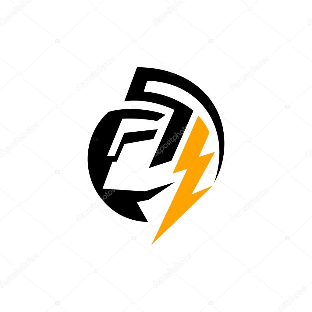 God electricity sign. Branding identity corporate logo isolated on white background