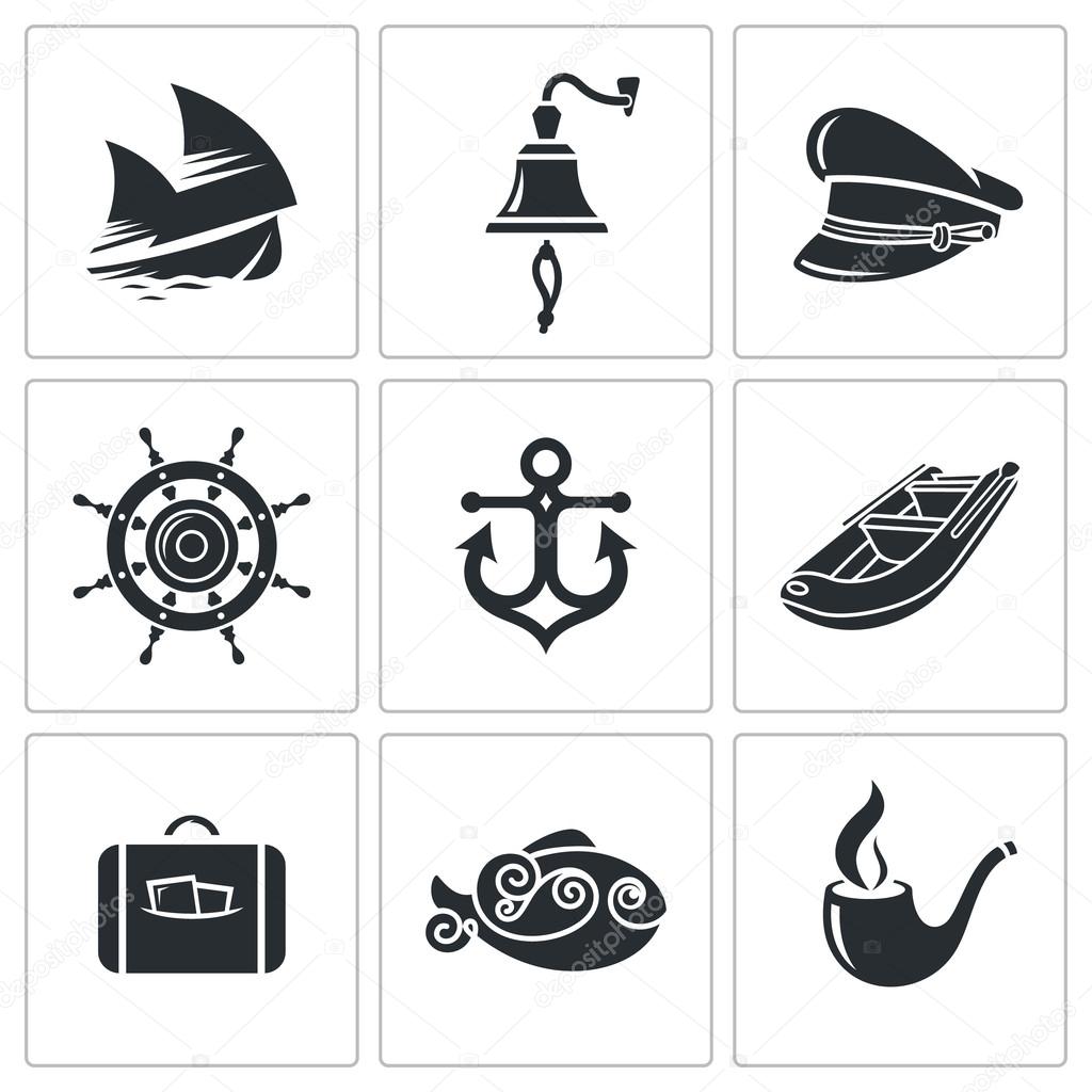 Sea Tourism  Icons Set