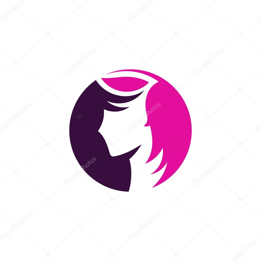Beauty salon sign, icon. Branding identity corporate logo isolated on white background