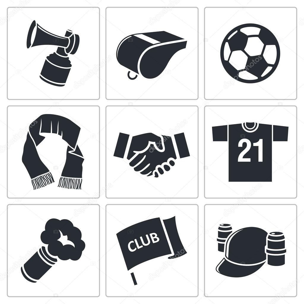 Attributes Soccer fan icons