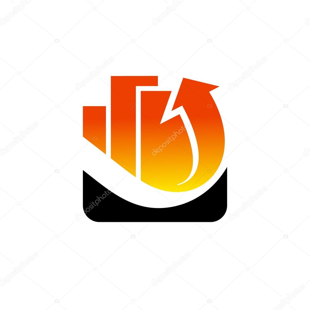 Investing in Real Estate  sign.  Branding identity corporate logo isolated on white background