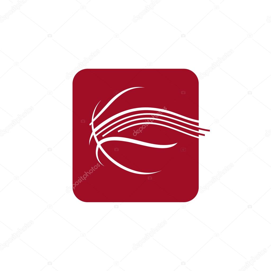 Basketball abstract sign. Branding identity corporate logo isolated on white background