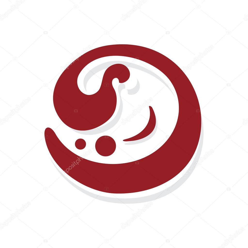 Abstract cake sign. Branding identity corporate logo isolated on white background