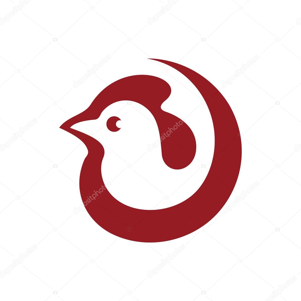 Cock, chicken sign. Branding identity corporate logo isolated on white background