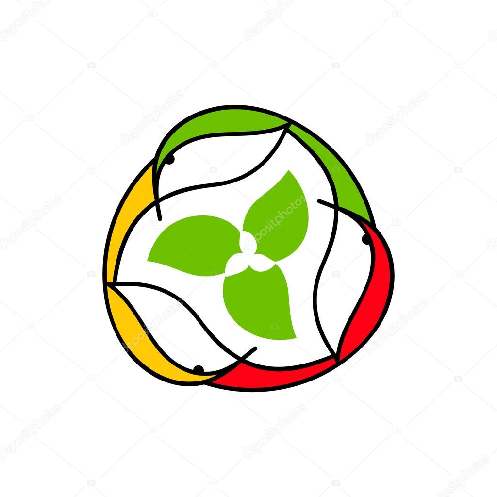 Hummingbirds and flower abstract  sign.  Branding identity corporate logo isolated on white background