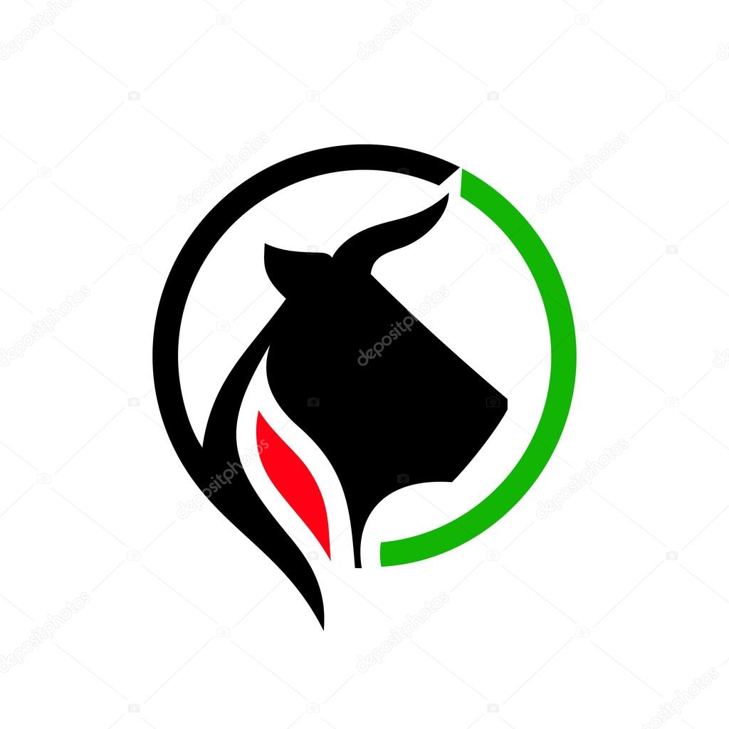 Meat trade sign. Branding identity corporate logo isolated on white background