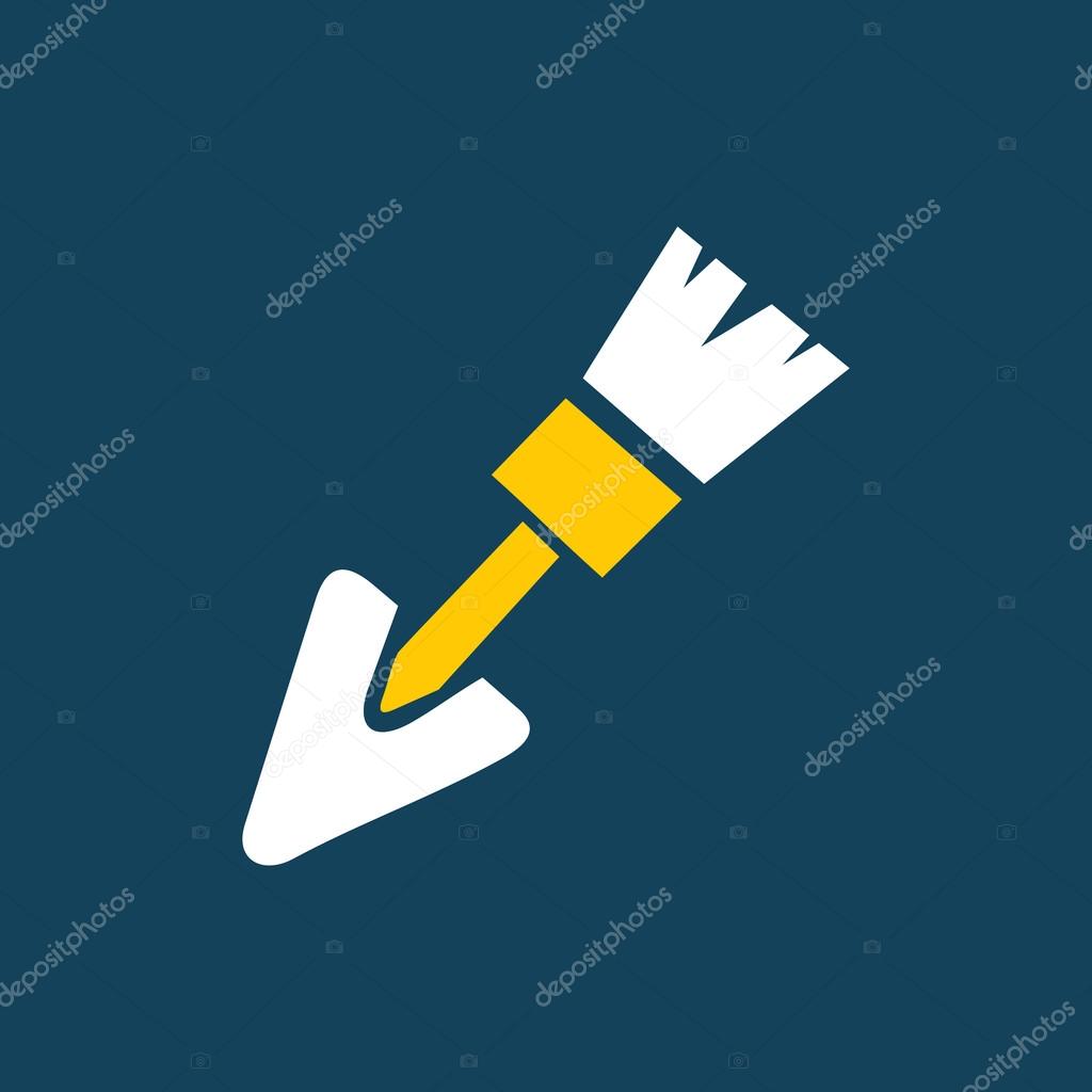 Home repairs Abstract sign. Branding identity corporate logo isolated on blue background