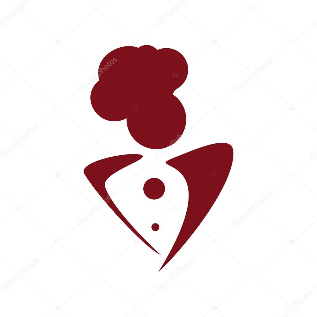 Chef cook sign. Branding identity corporate logo isolated on white background