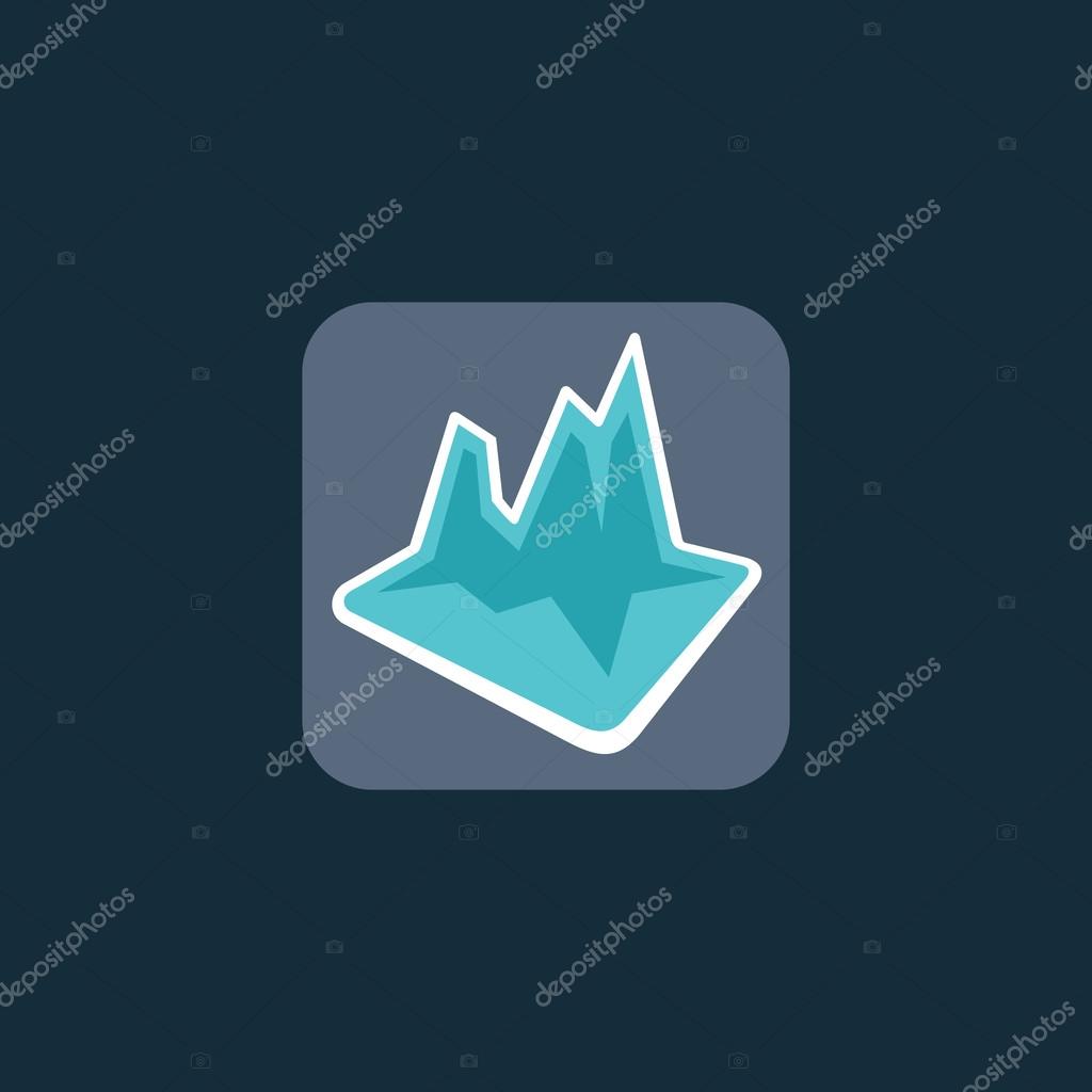 Seismology, geology  sign. Branding identity corporate logo isolated on dark background