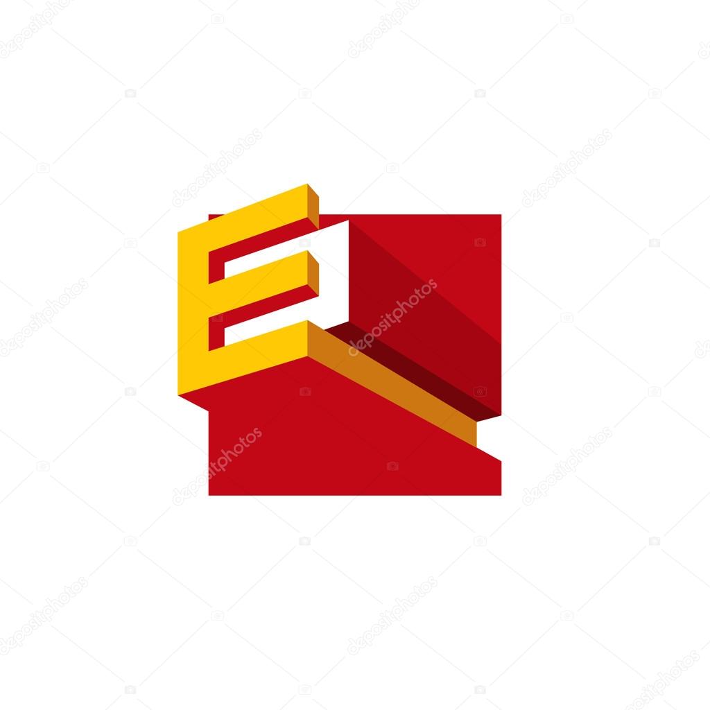 Sign   letter E icon. Branding identity corporate logo isolated on white background