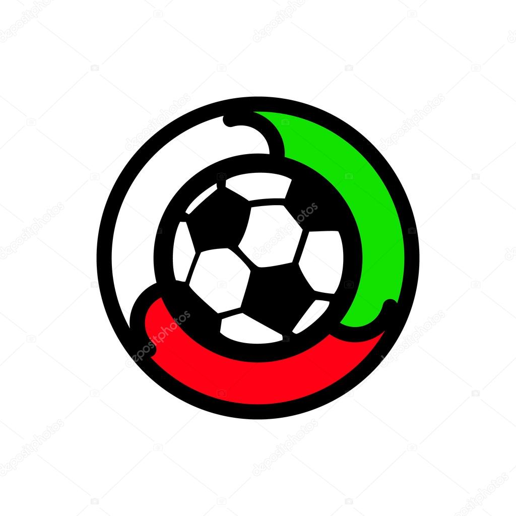 Soccer, football sign, icon.  Branding identity corporate logo isolated on white background