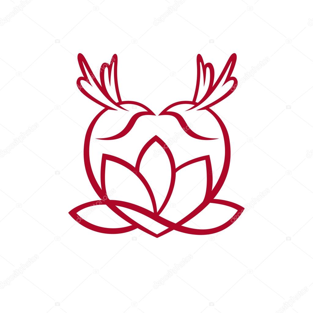 Abstract Birds sign. Branding identity corporate logo isolated on white background