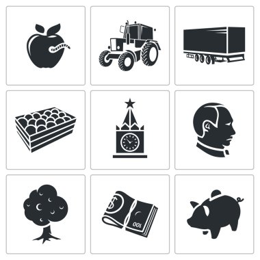 Tarım iş Icons Set