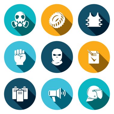 Street Riots   icon collection clipart