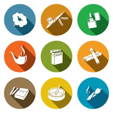 Sigara, tütün Icon set
