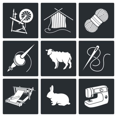 Icons Set örgü yün,