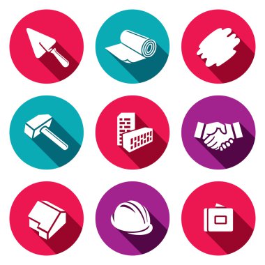 İnşaat ve ev onarım Icons set