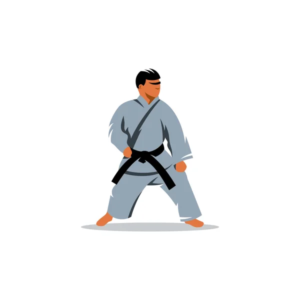 Karate savaşçı işareti — Stok Vektör