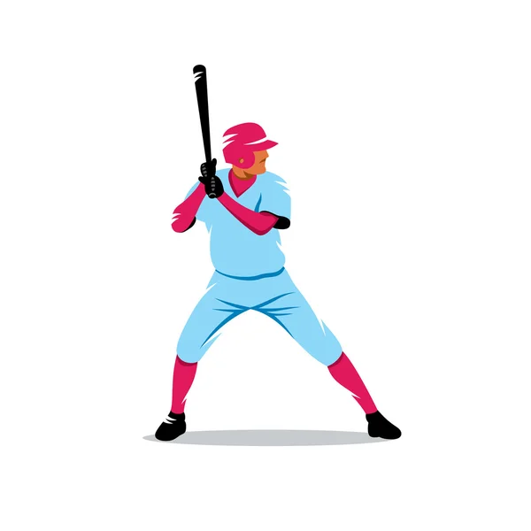 Znak gracz baseballu — Wektor stockowy