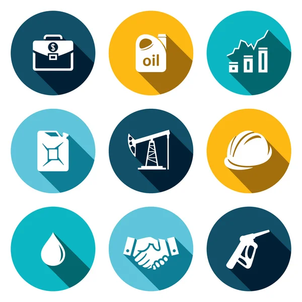 Petroleum industry   icon collection — Stock Vector