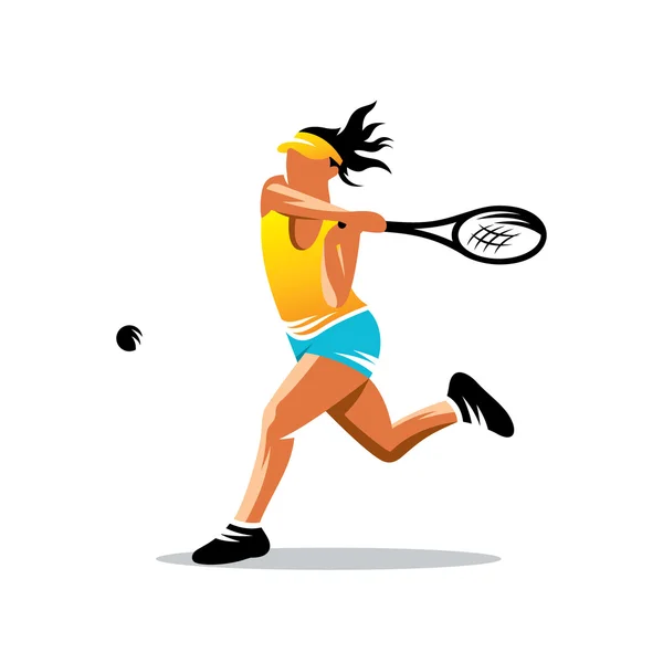 Tennisspieler unterschreiben — Stockvektor
