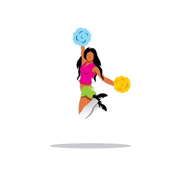 Cheerleading fille signe — Image vectorielle