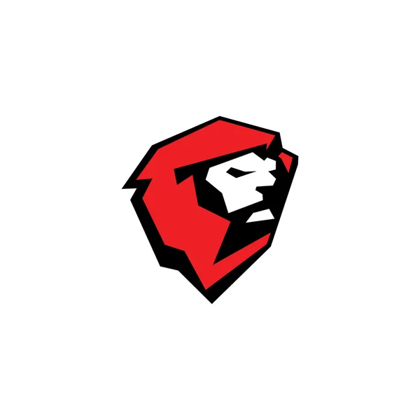 Lion féroce, signe de mascotte de sport — Image vectorielle