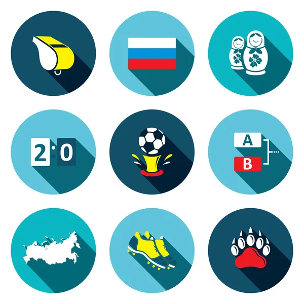 Futbol oyun Icons set — Stok Vektör