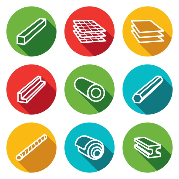 Metalurji ürünleri Icons collection