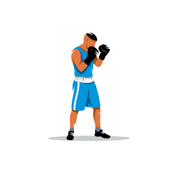 Fighting boxer tecken — Stock vektor