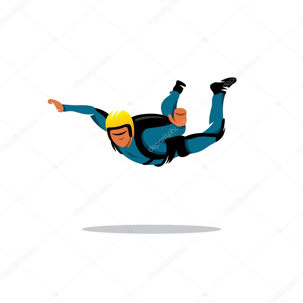 Skydiving man sign