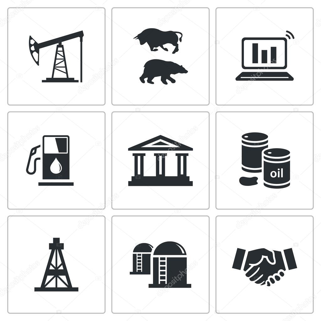 Oil and Gas industry  Icons Set